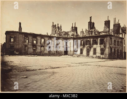 . Inglese: Les Ruines de Paris et de ses dintorni 1870-1871: cento fotografie: Premier Volume. Par A. Liébert, testo par Alfred d'Aunay. Autore: Alfred d'Aunay (Francese) Data: 1870-71 medie: Albume argento stampe da negativi di vetro di dimensioni: immagini circa: 19 x 25 cm (7 1/2 x 9 13/16 in.), o i supporti di retromarcia: 32,8 x 41,3 cm (12 15/16 x 16 1/4 in.), o la classificazione inversa: Album linea di credito: Joyce F. Menschel fotografia del fondo della libreria, 2007 Numero di accessione: 2007.454.1.1-0,33 . 1870-71. Alphonse J. Liébert (francese, 1827-1913) 369 Les Ruines de Paris et de ses dintorni 1870-1871, Foto Stock