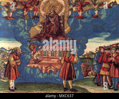 . Nederlands: uit de Luther-bijbel van 1534 . 3 luglio 2005 (originale data di caricamento). L'originale uploader era Suave a Wikipedia in olandese 383 Luther1534 jesaja serafijnen Foto Stock