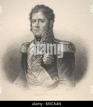 . Il maresciallo Michel Ney, duca di Elchingen, Principe di Mosca //incisi da C. Cook. // BLACKIE & SON, Glasgow, Edimburgo e Londra. metà del XIX secolo. artista : COOK, Charles 401 Maresciallo Ney da cuocere Foto Stock