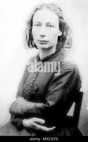 . Inglese: Louise Michel - Communard anarchico e - nel 1871. Foto di prigione. Português: Louise Michel - Communarde e Anarquista - em 1871. 1871. Eugène Appert 379 Louise Michel Foto Stock