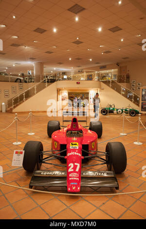 Monaco Top Cars Collection automobile museum, la Scuderia Ferrari 640 Formula Uno (1989), la mostra di HSH del Principe di Monaco auto d'epoca legge Foto Stock