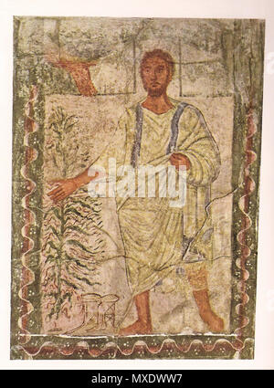 . Inglese: Dura Europos sinagoga pittura murale . 11 aprile 2013, 20:11:19. Dura Europos 426 Mosè e il roveto ardente Foto Stock