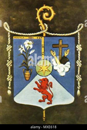 . Inglese: emblema della fine dell'Immacolata Concezione, dal XVIII secolo la pittura . Il XVIII secolo. Sconosciuto OrdoIC 458 Foto Stock