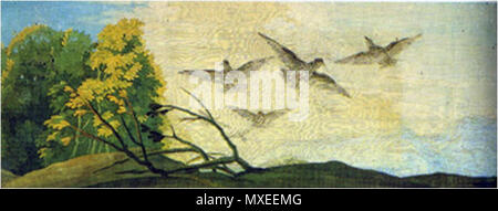 . Uccelli in volo . cartoni per la tapisserie . tra 1786 e 1787 464 Pajaros volando (Goya) Foto Stock