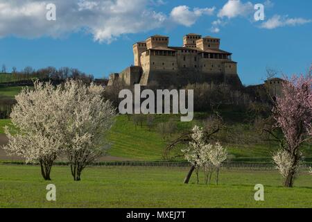 Castello di Torrechiara, emilia romagna, italia Foto Stock