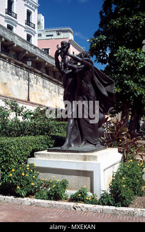 Staue nella vecchia San Juan Portorico Foto Stock