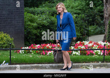 Londra, Regno Unito. Il 4 giugno, 2018. Justine Greening, conservatori MP per Putney, arriva al 10 di Downing Street per una riunione. Credito: Mark Kerrison/Alamy Live News Foto Stock