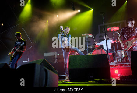 Cheltenham, Regno Unito. 3° giu, 2018. Ricky Witter capannone sette effettuando in corrispondenza di Wychwood Festival. Credito: MusicLive/ Alamy Live News Foto Stock