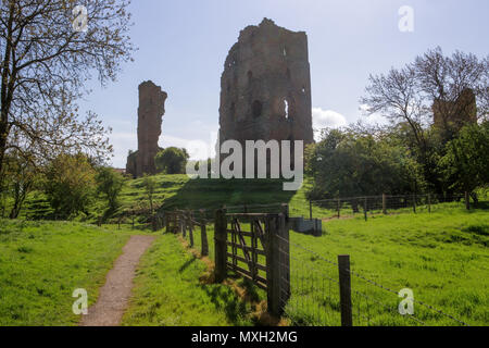 Paesaggio shot Sheriff Hutton Castello, nel villaggio di Sheriff Hutton, North Yorkshire York Foto Stock