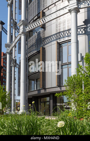 Gasometro triplette, Kings Cross, London, Regno Unito Foto Stock
