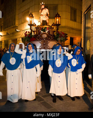Cristo sentado. Procesión de Semana Santa. Talavera de la Reina.Toledo. Castilla la Mancha. España Foto Stock