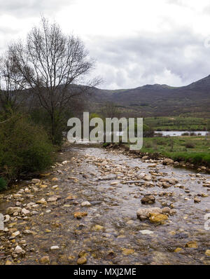 Pueblo de Pinilla del Valle. Zona periférica de Protección del Parque Nacional de la Sierra de Guadarrama. Madrid. España Foto Stock