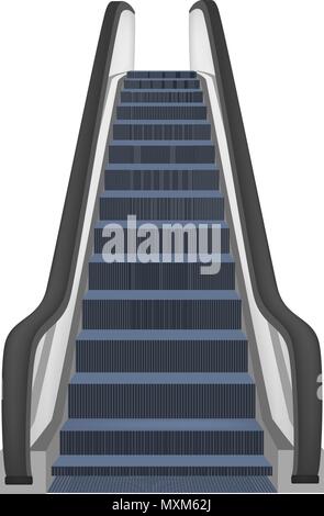 Un escalator mockup, stile realistico Illustrazione Vettoriale