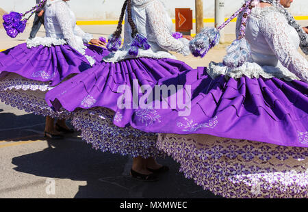 Autentica danza peruviana Foto Stock