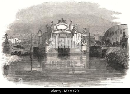 ' Il Tempio di Giano ', a Surrey giardini zoologici. Londra 1851. Il Illustrated London News Foto Stock