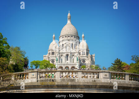 La Basilica del Sacro Cuore a Montmartre, Parigi Francia Foto Stock