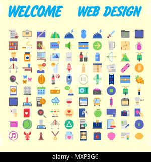 Set di 100 universale moderna linea sottile di icone per web e mobile. Illustrazione Vettoriale Illustrazione Vettoriale