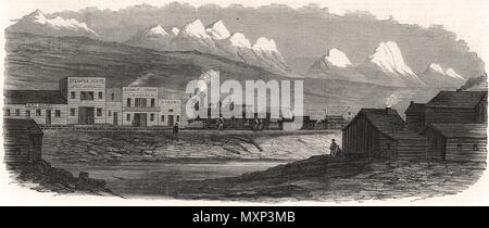 Union Pacific ferroviaria stazione Sherman, Wyoming, più alta del mondo 1869. Il Illustrated London News Foto Stock