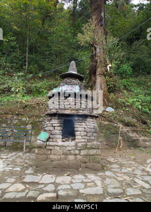 Fare Drul Chorten è uno stupa buddisti in Gangtok in Sikkim , India nel 2013, 14 aprile Foto Stock