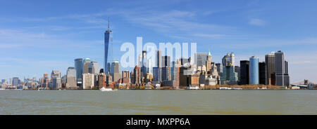 New York centro cittadino inferiore panorama e grattacieli Foto Stock