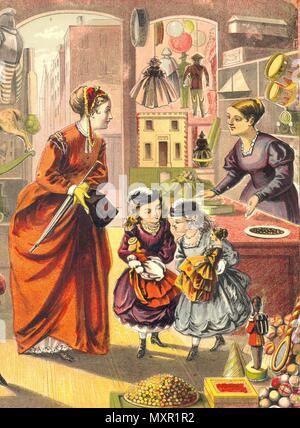 Illustrazione da Warne dell'immagine del puzzle libro giocattolo 1874 Foto Stock