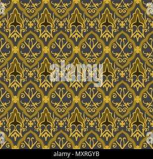 Gold royal pattern. Seamless sfondo vettoriale Illustrazione Vettoriale