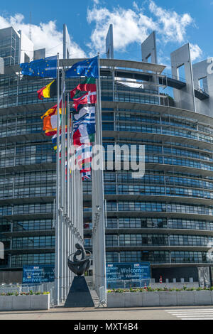 Il Parlamento europeo, Strasburgo, Alscace, Francia Foto Stock
