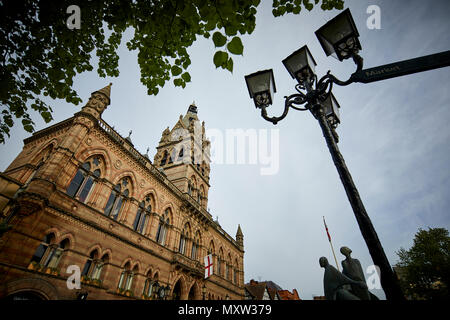 Landmark Revival gotico Chester Town Hall Northgate Street città di Chester, Cheshire, Inghilterra. designato Il Grade II* elencato la costruzione dell'architetto Willi Foto Stock