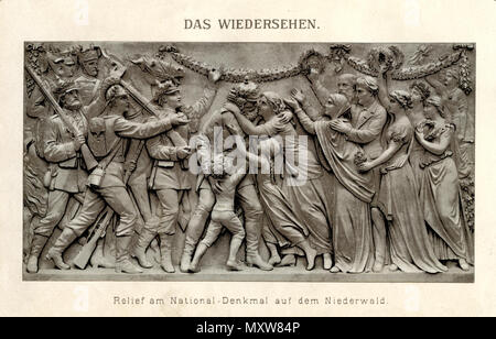 La reunion. Sollievo al Monumento nazionale sulla Niederwald, 1889 Foto Stock