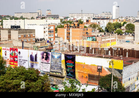 Città del Messico, ispanico Latino etnico latino, messicano, Buenavista, quartiere, skyline città paesaggio urbano, vista dall'alto, edifici, Foto Stock