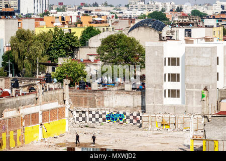 Città del Messico, ispanico Latino etnico latino, messicano, Buenavista, quartiere, skyline città paesaggio urbano, vista dall'alto, edifici, Foto Stock