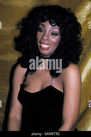 Donna Summer al Savoy Theatre di New York City. Gennaio 1983 Credit: Walter McBride/MediaPunch Foto Stock