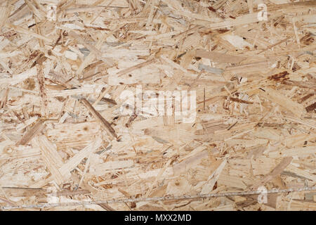 Texture di legno compensato osb board closeup - costruzione di sfondo - Foto Stock