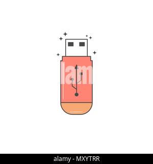 Unità flash USB icona vettore Illustrazione Vettoriale