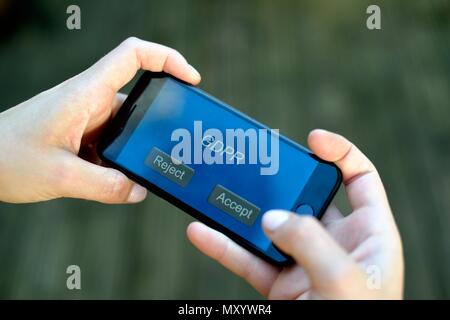 Europa generale sulla protezione dei dati opzioni di regolazione Foto Stock