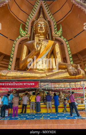 Wat Tham Seu o Grande Tempio del Buddha. Divieto Muang Chum Mu 3 Tambon Muang Chum, Amphoe Tha Muang, Kanchanaburi. Della Thailandia Foto Stock