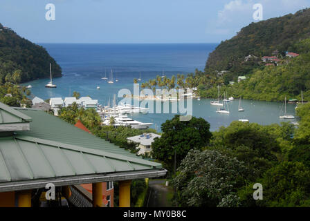 Marigot Bay, St Lucia, dei Caraibi Foto Stock