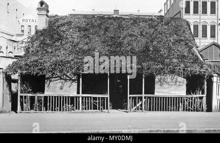 Un residence in Adelaide Street, Brisbane c 1912. La fotografia originale caption fa riferimento alla residenza in prossimità di locande di corte. Probabilmente fu demolita per far posto alla locande di corte, una nuova città blocco ufficio al George Street, alla fine di Adelaide Street che ha aperto nel dicembre 1913. Foto Stock