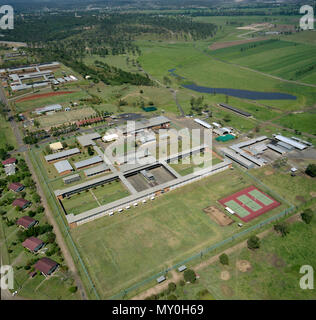 Vista aerea del carcere Wacol, Wacol, 11 ottobre 1988. Brisbane Centro Correzionali, precedentemente noto come Sir David Longland Correzionali, il centro è stato inaugurato nel 1988. Foto Stock