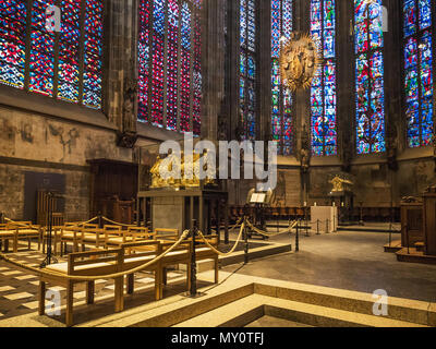 AACHEN, Germania - 31 Maggio 2018: Ottagono carolingio (cappella palatina) nella Cattedrale di Aachen, Germania. Foto Stock