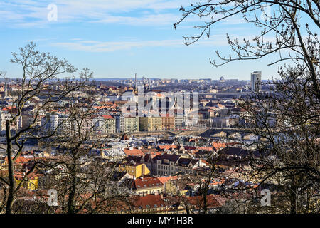 Giornata splendida vista di Praga, Repubblica Ceca Foto Stock