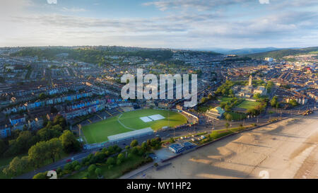 St Helen di Rugby e Cricket Ground Swansea Foto Stock