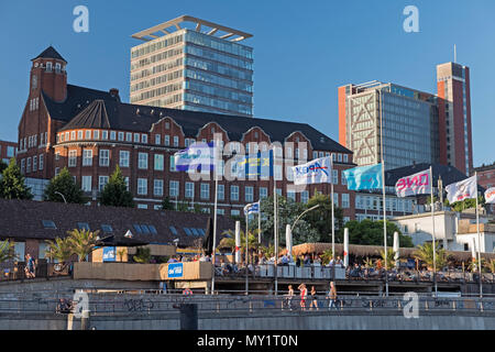 Del Mar Beach Bar Landungsbrücken St. Pauli Amburgo Germania Foto Stock