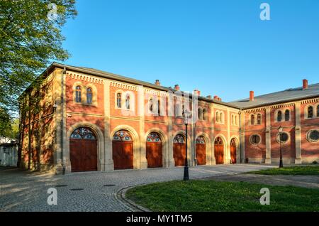 PSZCZYNA, Polonia - 22 Aprile 2018: Prince's maneggio nel museo del castello di Pszczyna, Polonia. Foto Stock