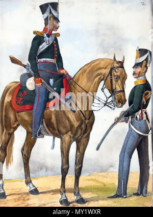 . Inglese: soldati russi a partire dal 1827 . Xix secolo. Anonimo piastra 465 soldati russi a partire dal 1827 Foto Stock