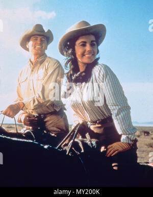 GIANT 1956 Warner Bros film con Elizabeth Taylor e Rock Hudson Foto Stock