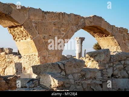 Antiche rovine romane a Kourion sulla costa meridionale di La Repubblica di Cipro Foto Stock