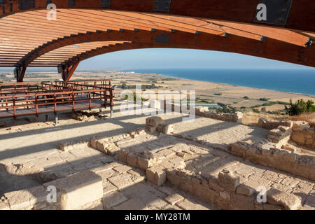 Antiche rovine romane a Kourion sulla costa meridionale di La Repubblica di Cipro Foto Stock