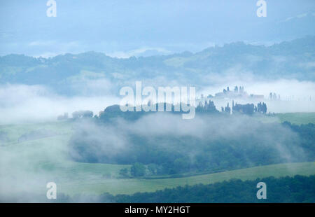 Il paesaggio toscano, Casole d'elsa, Toscana, Italia Foto Stock