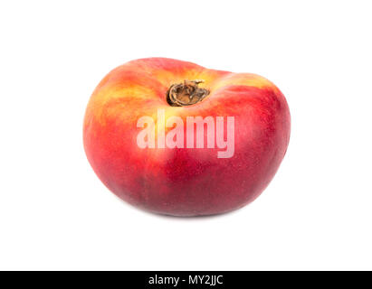 Piatto fresco peach isolati su sfondo bianco Foto Stock